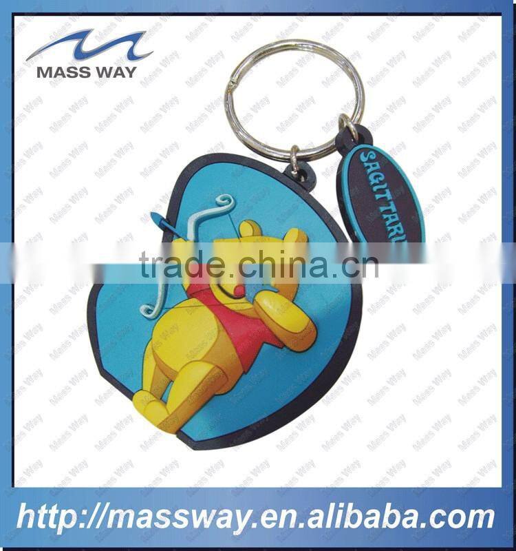 lovely cartoon handsome boy 3D soft PVC rubber keyring