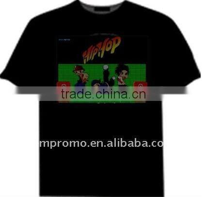 Led flashing light t-shirt/promotional shirt