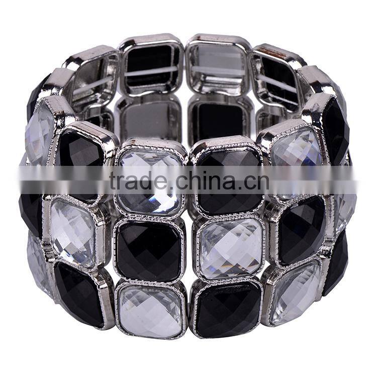 3.5 inch Free sample 2016 new design elastic crystal bracelet