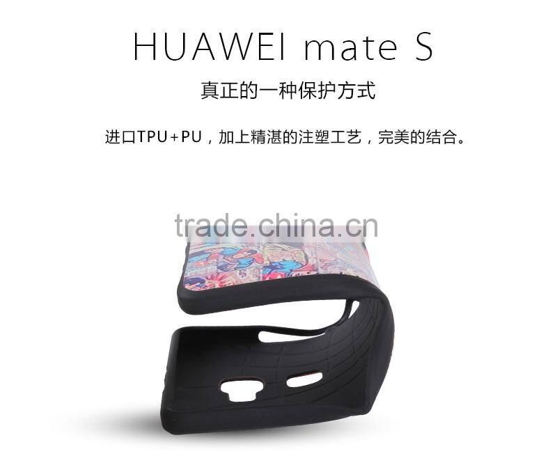 Colored drawing Flower Flag Catoon Soft TPU Silk Skin case for Huawei Mate S/Mate 8/Mate 7/Honor 7