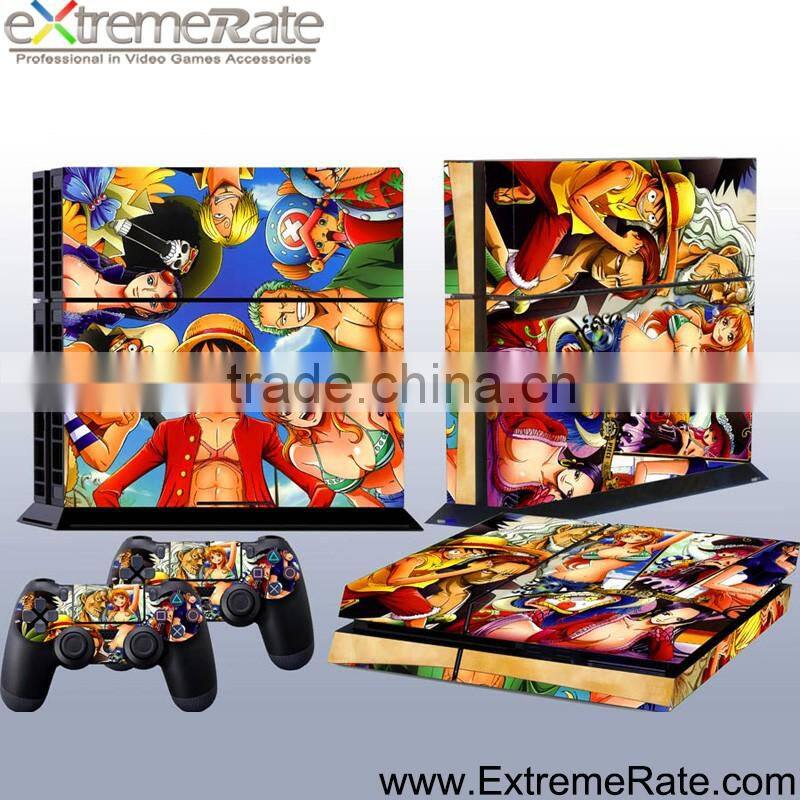 One piece wholesale console vinyl skin cover for Sony Playstation 4 for PS4 controller skin sticker