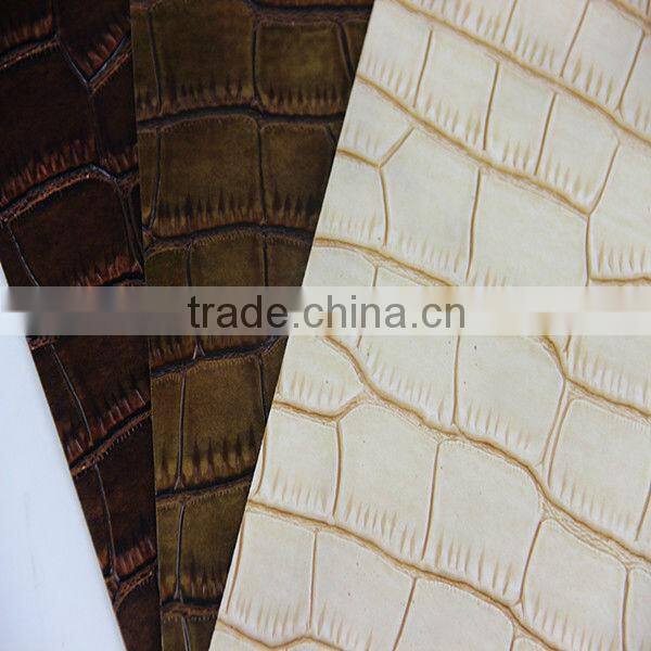 faux crocodile leather for cabinet furniture pu leather