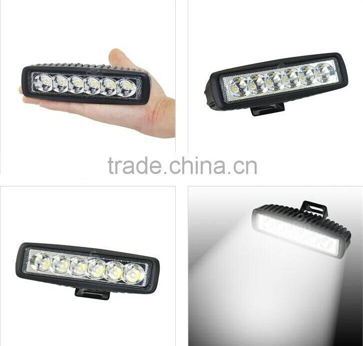 Super bright 18W Led Light Bar, mini LED driving light bar, IP67 18W LED work light bar