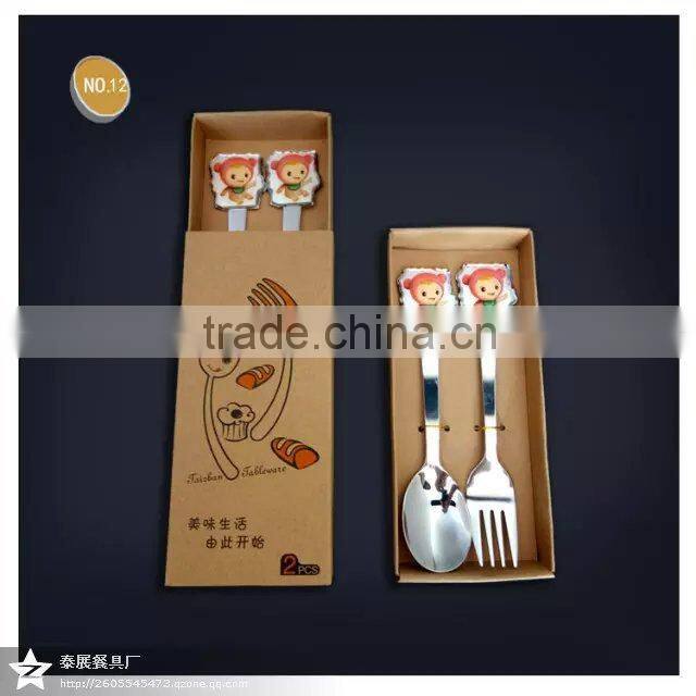 2015 new design with cartoon lovely cutlery set for kids