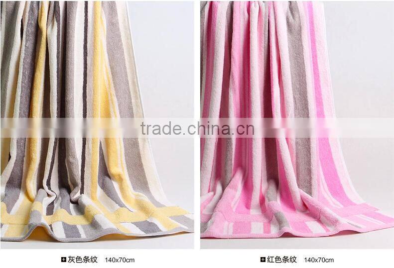 Soft cotton terry Light blue color 3 colors jacquard face towel