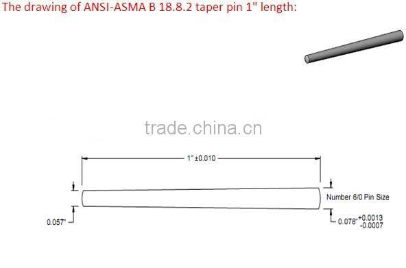 ANSI/ASME B18.8.2 Taper pin