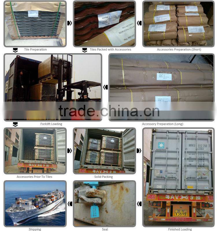 concrete roofing tiles sand coated/Color stone coated metal roofing sheets/low Classic stone coated steel roofing tile roof cost