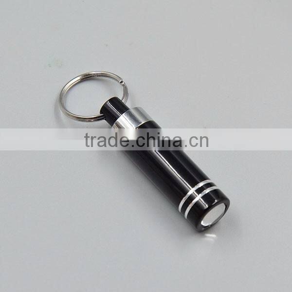 Metal LED Retractable Flashlight with Key Chain