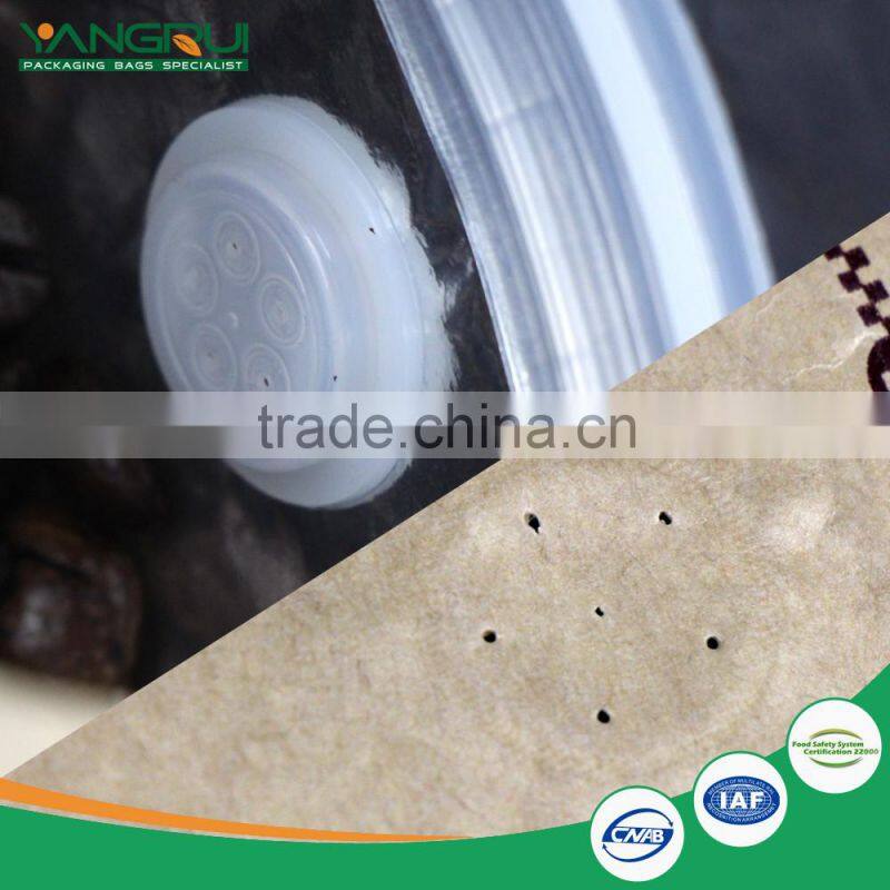 customized flat bottom coffee bag laminated foil stand up bag with zipper top