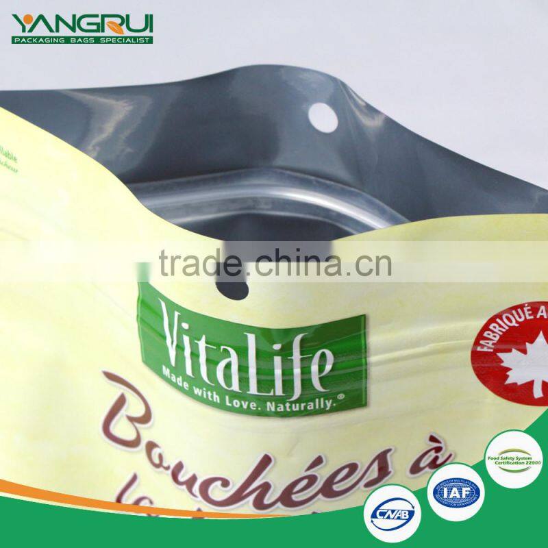 customized stand up dry pet food bag oem flat bottom pet food packaging with zipper