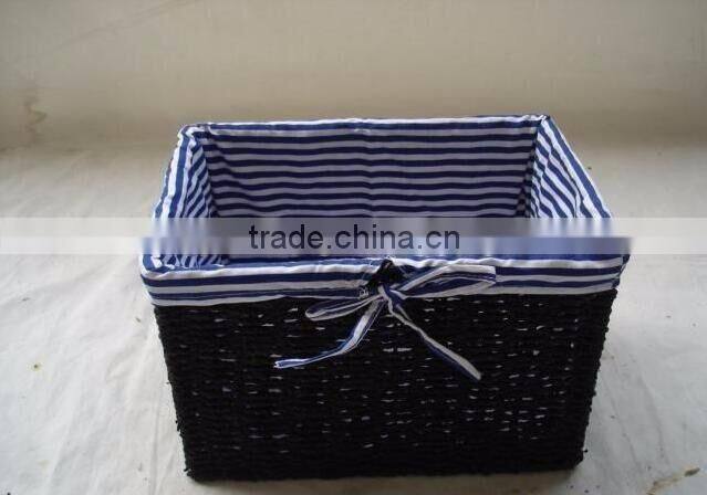 Clothing storage basket with liner and protector