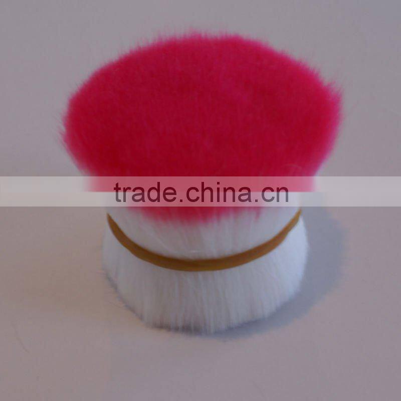 synthetic hair of different colors,used for makeup brushes