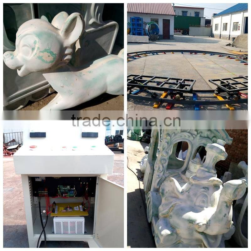 factory direct sales electric ride on elephant train with tracks for sale