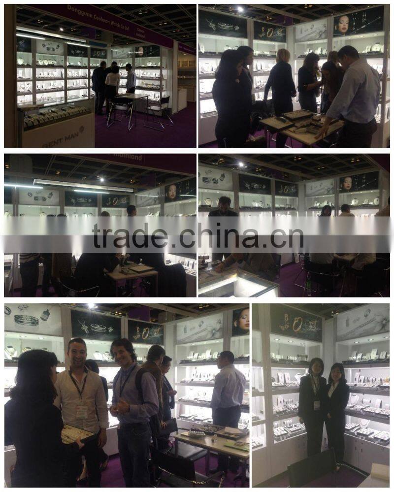 New style lether men bracelet, handmade geniune leather cuff bracelet with stainless steel clasp