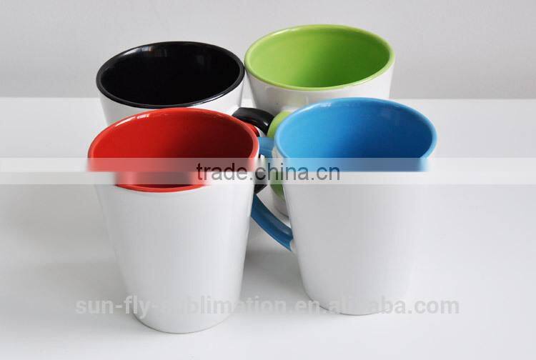 12oz Inner & Rim Color Mug/ Inner printed Mug/ Colorful mug for promotion/ Mug for coffee/ Mug for ADs