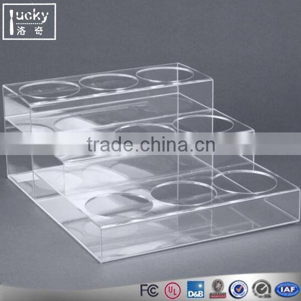 Acrylic 3 tires Home Kitchen Seasoning Jar Bottle Display Bottle Rack