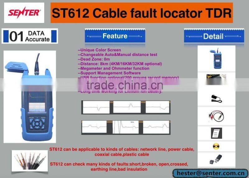 SENTER ST612 telecom cable fault locator TDR cable fault finder Pulse test
