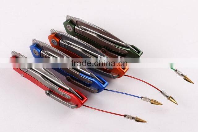 OEM folding knife with D2 blade and Titanium alloy handle