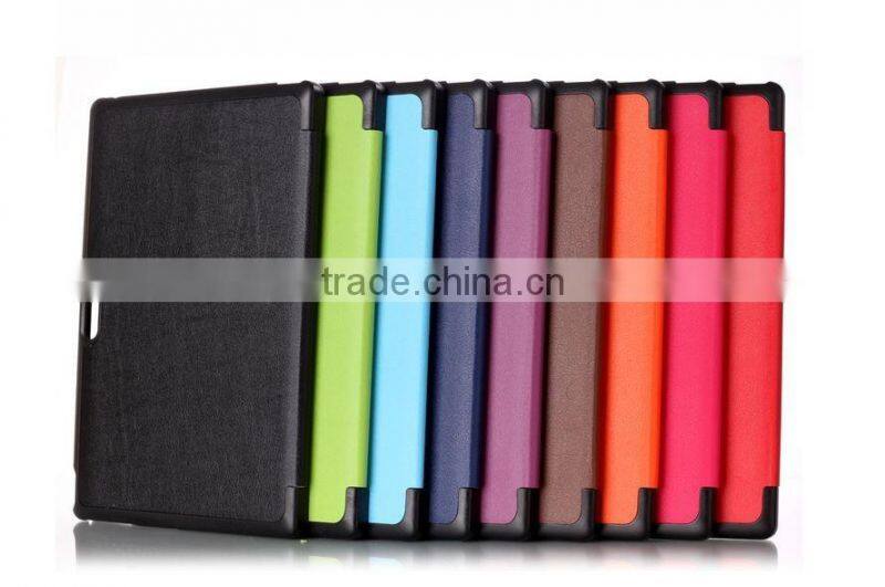 Factory Price 3 folded Crazy Horse PU Leather Magnet stand holder case cover for Dell Venue 10 pro 5055 tablet cover case