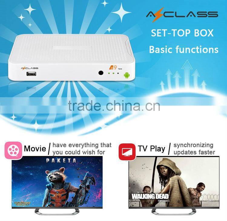 New Dual Core A9 Android + DVB S2 Satellite Receiver TV Box 1080P WIFI