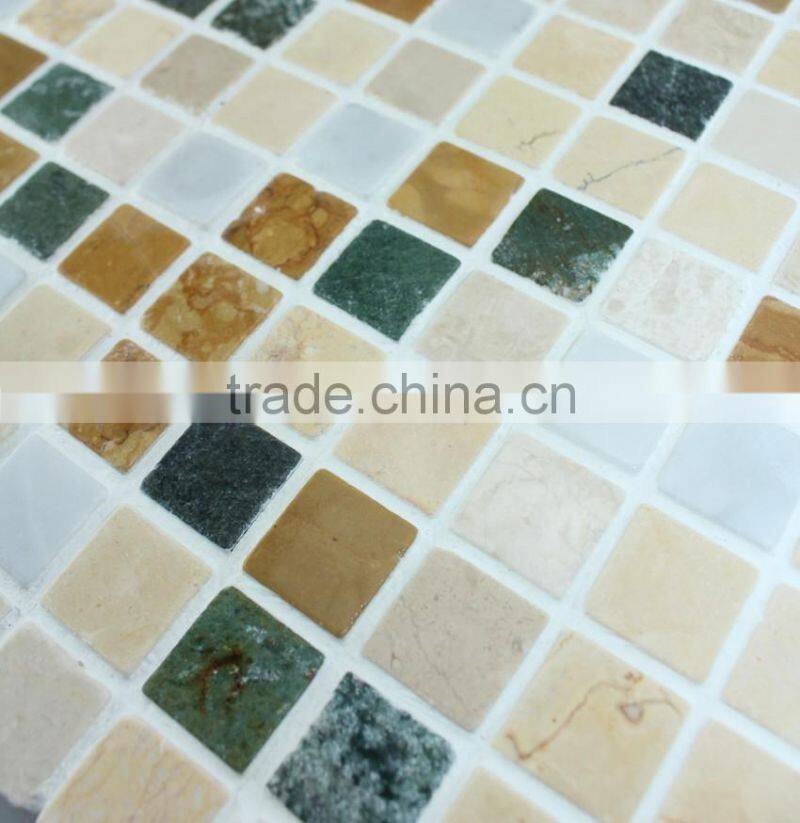 Mixed colour marble mosaic tile