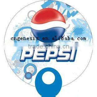 Printing pp hand fan promotion custom cheap advertising fan mini plastic hand fan