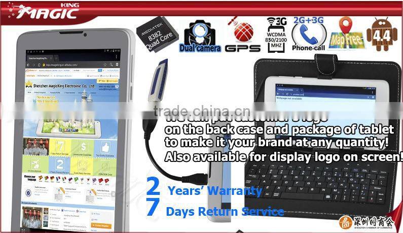 7 inch built-in gps 3g wifi video call tablet pc