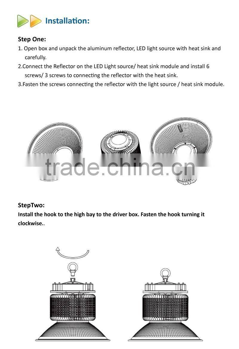 UL cUL DLC TUV CE RoHS SAA Listed 5 years warranty 120W LED High Bay Light