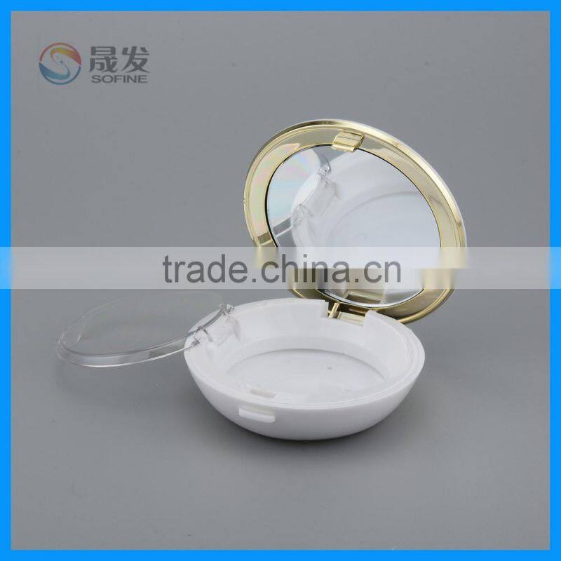 Plastic empty compact make up container