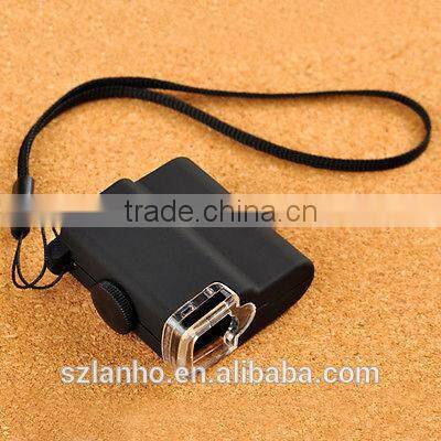 55X Mini Microscope Pocket Glasses Lenses LED Magnifier