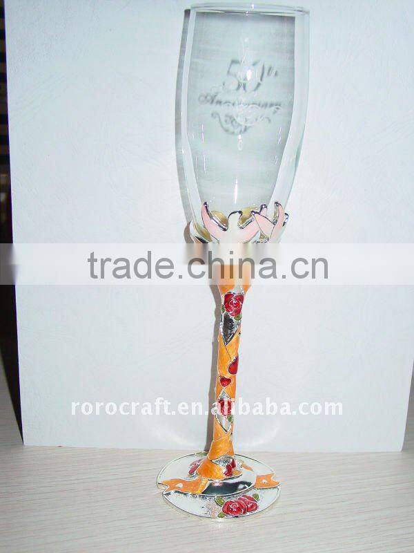 50th birthday champagne glass gift