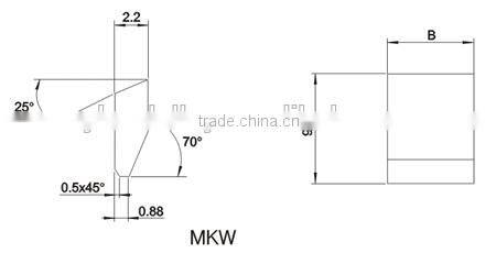 sintered YG8 MKW series cemented carbide saw tips for hard wood
