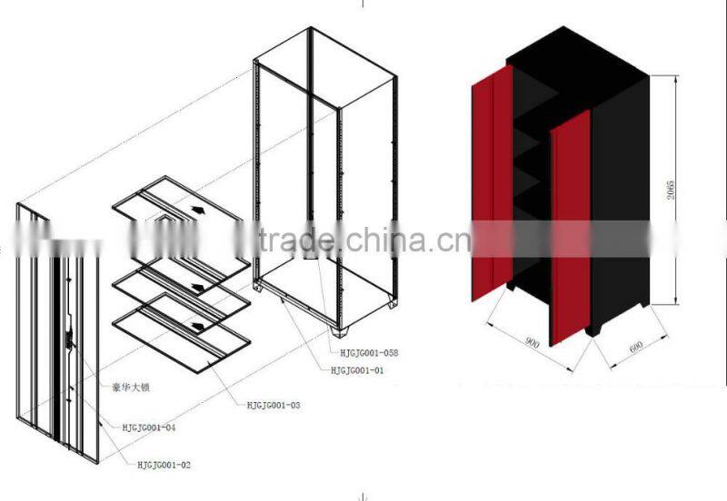 free standing metal tools storage cabinet powder coating