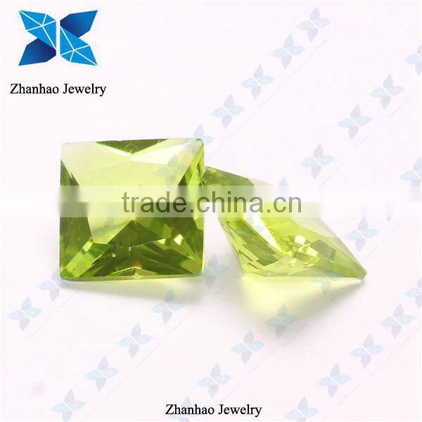 Lab created peridot color gemstone market prices for glass jewlery