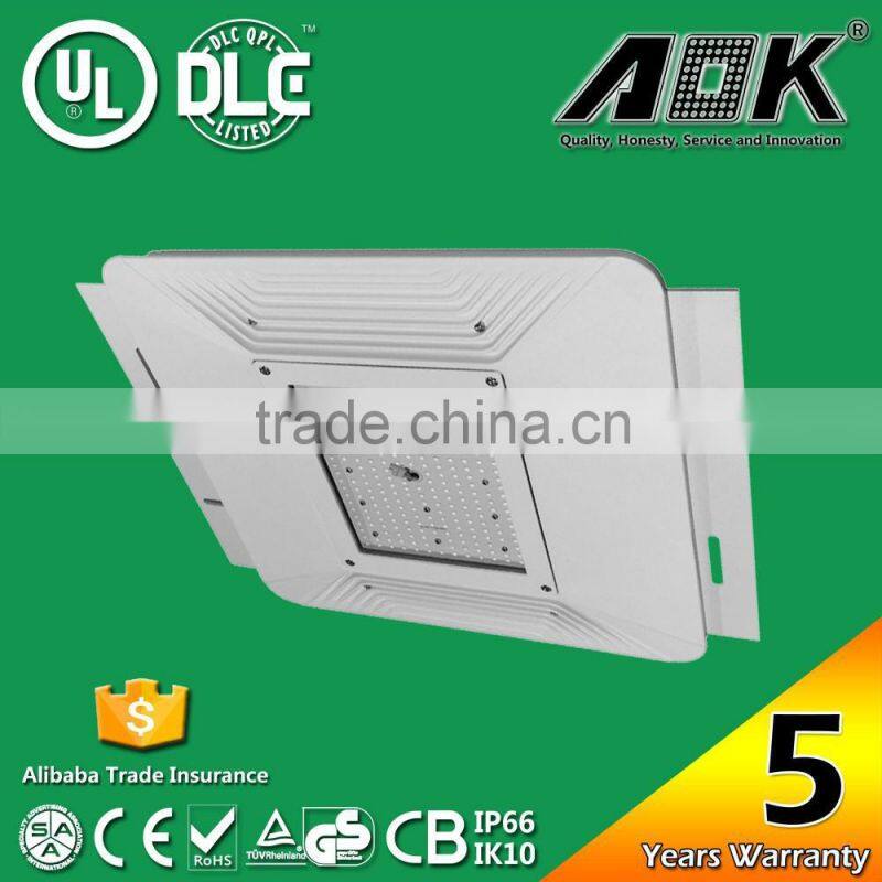 UL DLC CE RoHS SAA 130lm/W Super Slim Motion Sensor Petrol Gas Service Station 150W LED Canopy Light