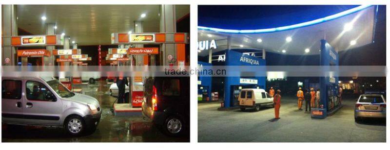 UL DLC CE RoHS SAA 130lm/W Super Slim Motion Sensor Petrol Gas Service Station 150W LED Canopy Light