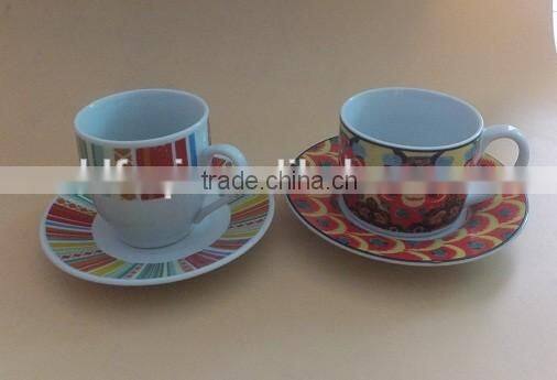 Turkish coffee and tea set ceramic tea cups and saucers sets porcelain cup and saucer