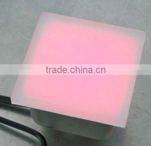 CE RoHS 3 years warranty waterproof ip67 garden decoration RGB outdoor glass led paver light