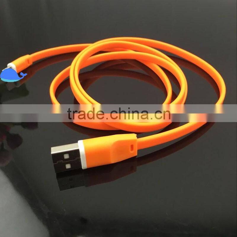 Micro usb cable for power bank and mobile charging flat usb cable for iphone 6