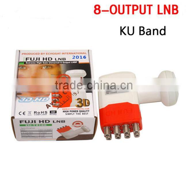 Dual Polarization KU Band Universal 8 Output satellite antenna use LNB