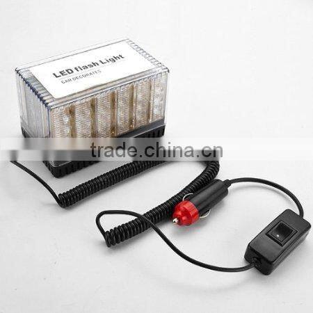 White And Yellow 12V/24V LED Strobe Warning Light Warning Blinker