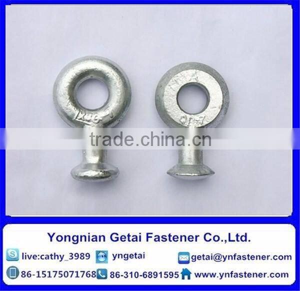 Eye or QH type Ball Head Hanging Ring Hot-dip Galvanized and YZP by Carbon Steel