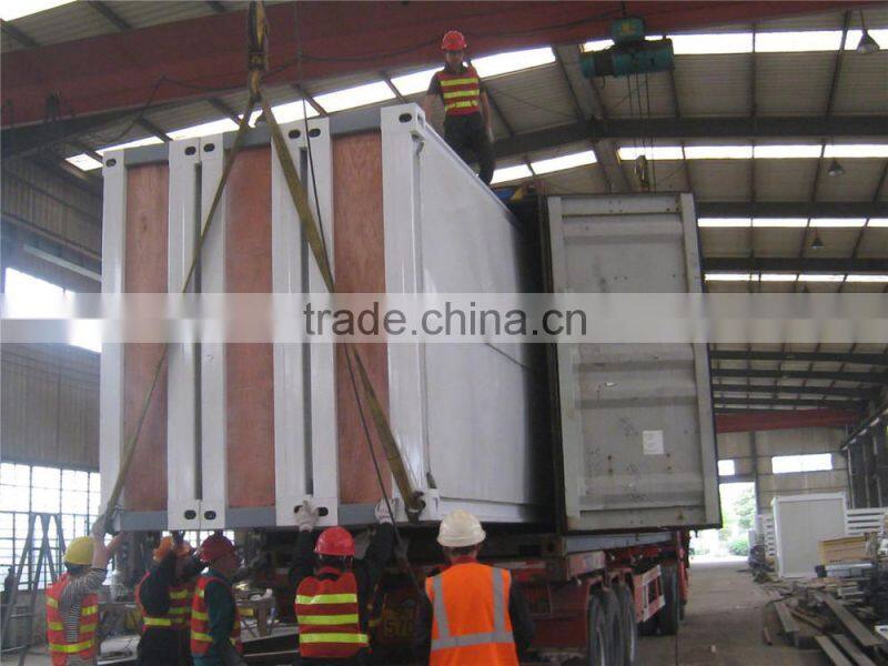Movable foldable prefabricated container house flat