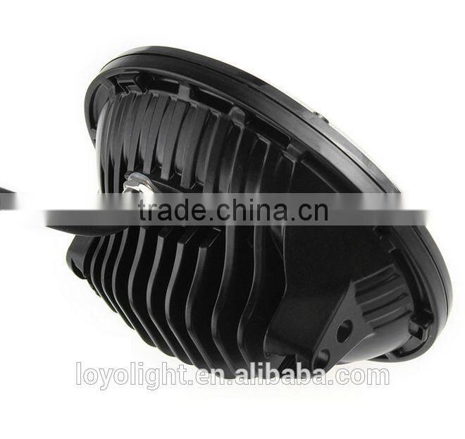 waterproof jeep wrangler led lamp 7" 75W car LED Headlight H4 DRL High/Low for Wrangler Hummer JK LJ