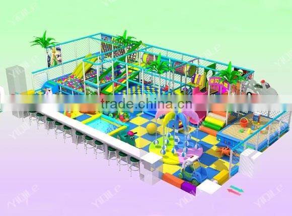 Custom design kids indoor trampoline centre kids naughty castle with elegant shape