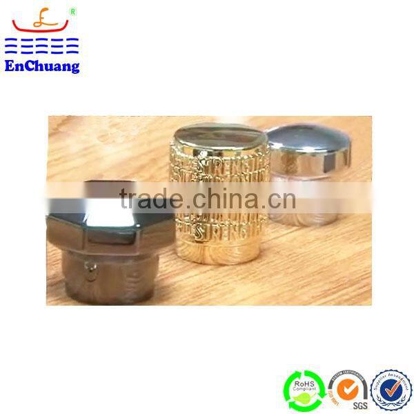 Black metal zamac perfume bottle cap for perfume bottles