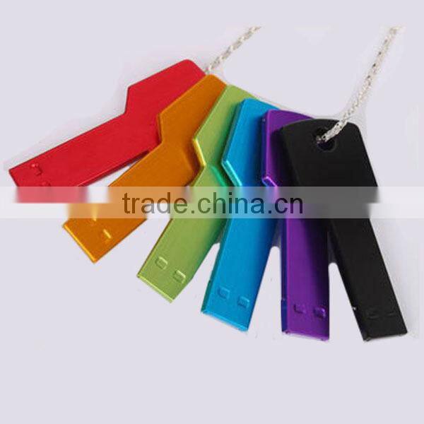 Key shape usb flash drive, metal key usb, promotional gift usb key with life warranty