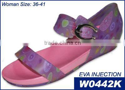 Transparent PVC Jelly Wedge Sandals