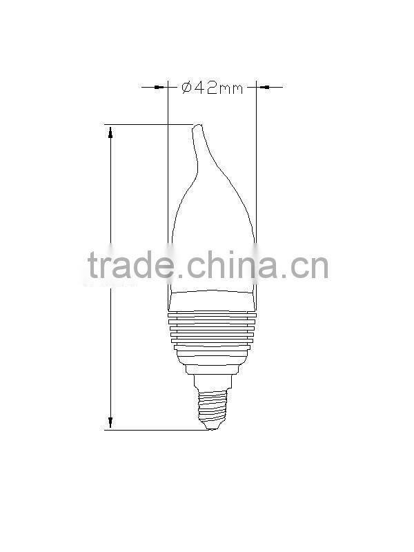 Aluminum Outdoor SMD LED light Bulb Residential Lighting candle lamp