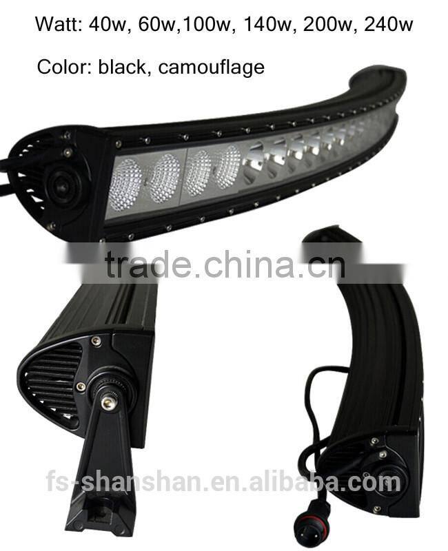 wholesale waterproof hight quality led light bar , curved single row light bar